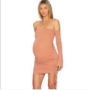 Bumpsuit The Lexi Dress Maternity Off Shoulder Rose Size S